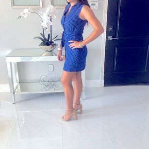 Blue polka dot dress